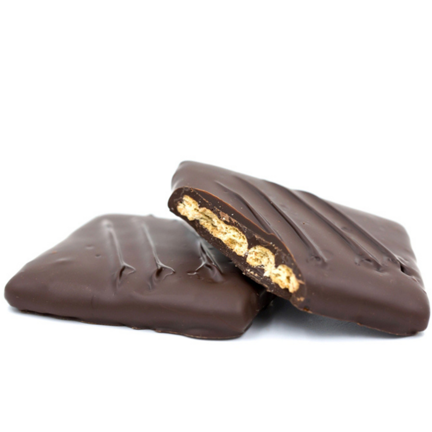 graham crackers covered in smooth rich dark chocolate. Individually packaged