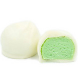 lime flavored cream center covered in white coating in a pound box. Available during the summer