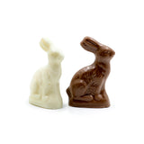 Bobbi Baby Bunny in milk chocolate or white coating (like white chocolate)