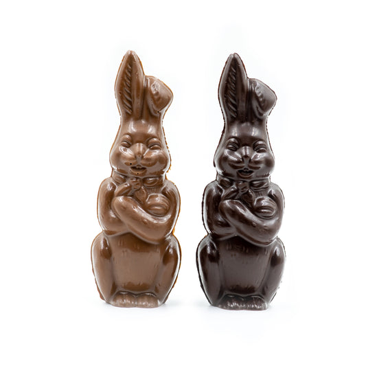 Herkemer comes in milk or dark chocolate is over a half pound of chocolate