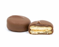 Peanut Butter Ritz Cracker dipped in milk chocolate.