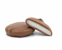 white peppermint cream center covered in milk chocolate