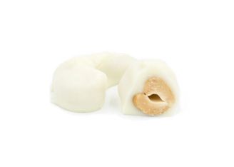 white coated cashews 