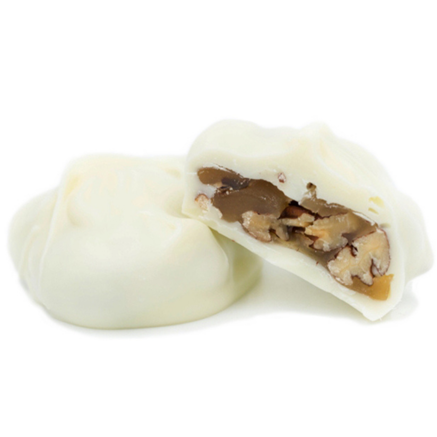 a half pound box of white coating (tastes like white chocolate) tur'kins - our version of a turtle, pecans and caramels